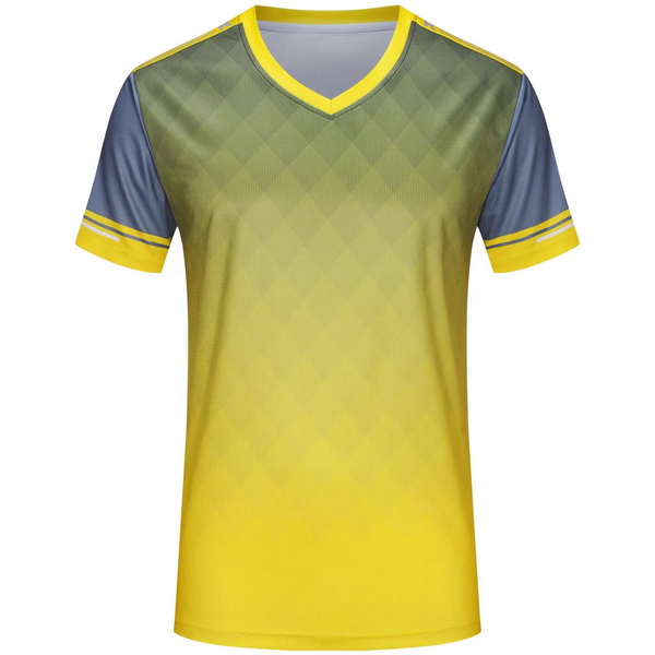 Yellow Gradient Sports Jersey Away Men's Soccer Shirt