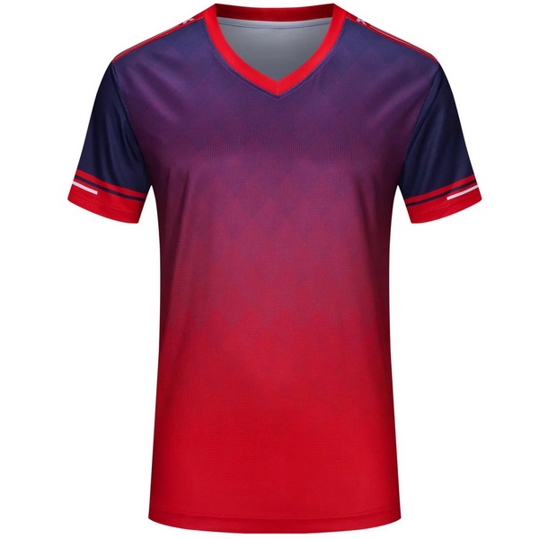 Red Gradient Team Jersey Third Breathable Men's Soccer Shirt